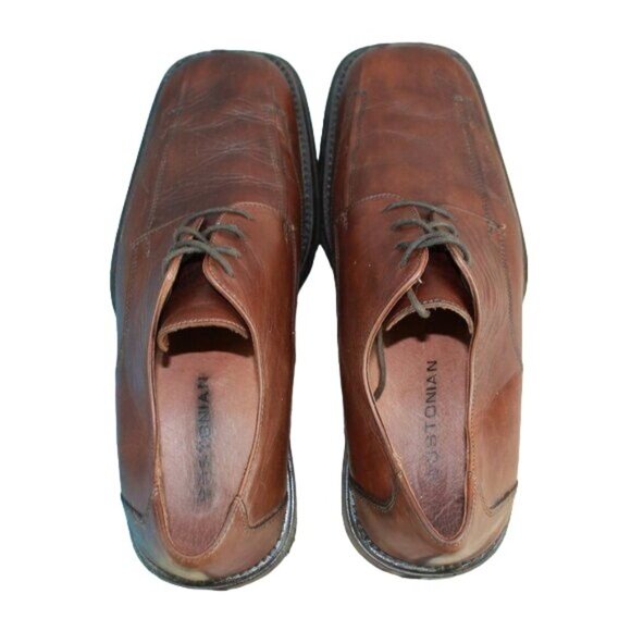 Bostonian Men's Brown Leather Square Toe Lace Up Dress Oxford Shoes Size 9 M - Picture 6 of 9